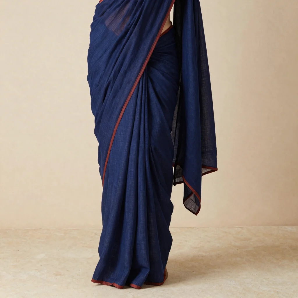Indigo Cotton Saree