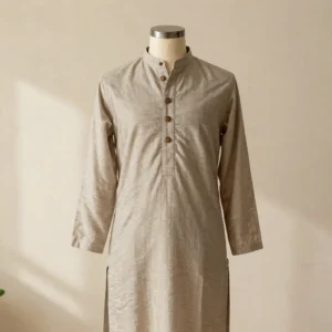 Charcoal Woven Kurta
